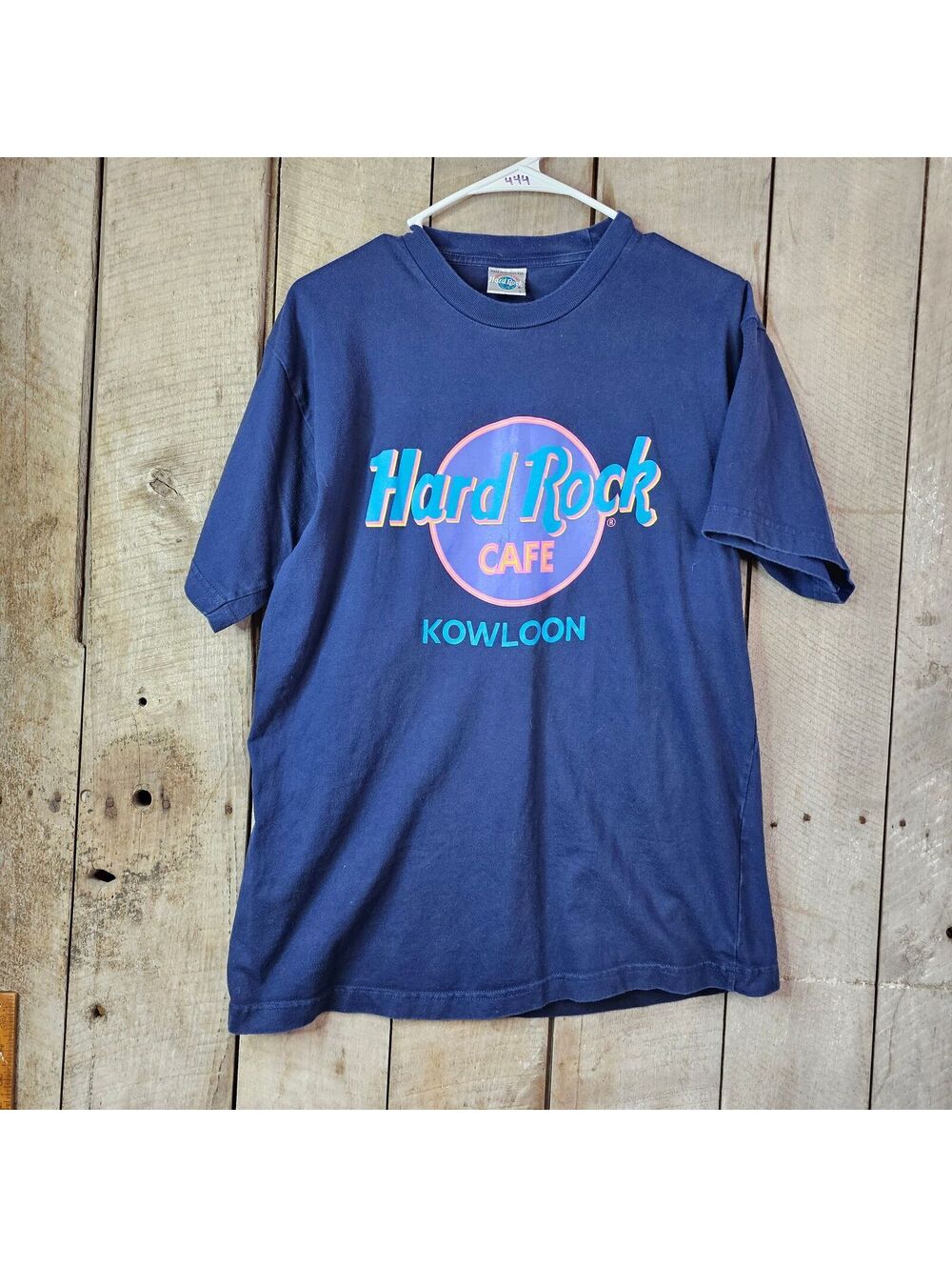 Vintage Hard Rock Cafe Kowloon T Shirt Large Blue Save The Planet
